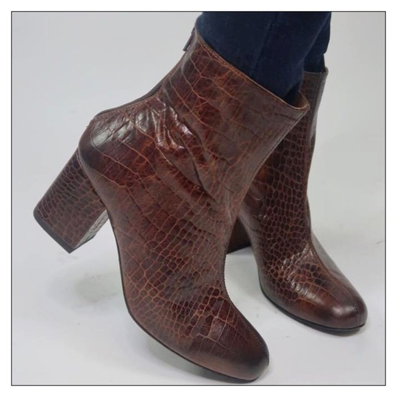 Free People Croc Embossed Cecile Booties - Picture 4 of 7